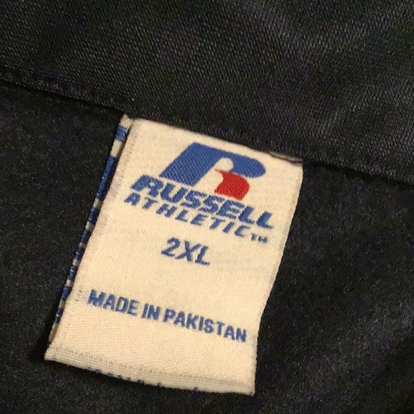 Russell 2XL Quarter Zip Men's Pullover Navy  Poly Fleece - Picture 4 of 5